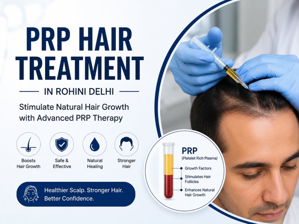PRP hair treatment session for hair regrowth in Rohini Delhi